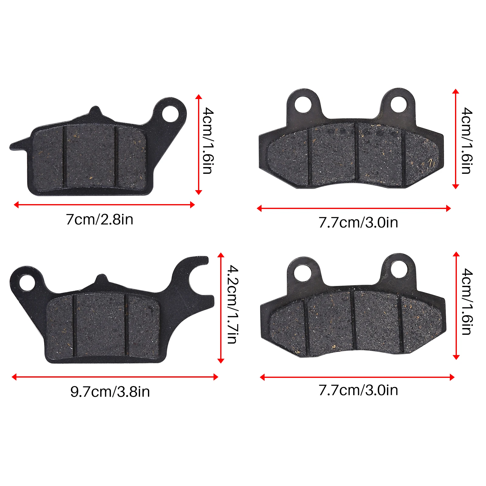 Motorcycle brake pads Front and Tracker Rubber Kit Compatible for Vento CrossMax 250