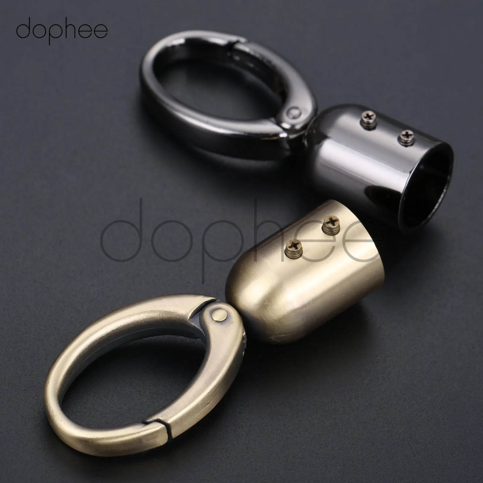 dophee 1pc DIY Handbag Decorative Leather Rope/Tassel Bell Spring Opening Bag Hook Hardware Accessories