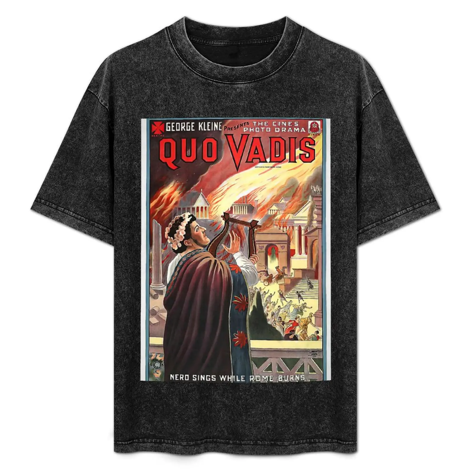 

Футболка с винтажным кинопостером Quo Vadis 1913, спортивная футболка больших размеров для спортзала
