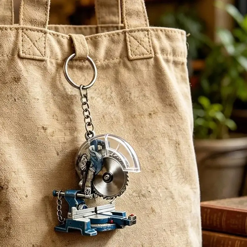 R7UF Mini Bag Accent Keychain Charm with Metal Ring for Daily Keys