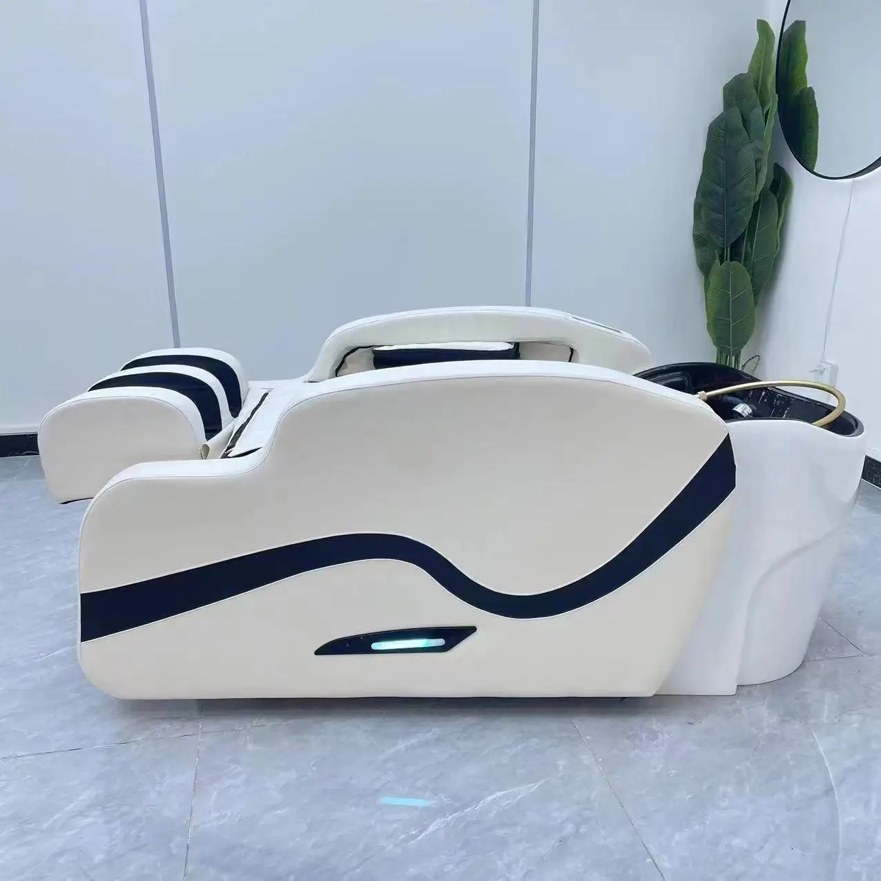 Electric massage shampoo bed, barber shop, special head therapy bed, water circulation, fumigation, automatic massage, flus