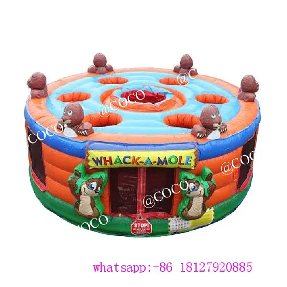 free air ship to door,newest crazy inferactive meltdown game inflatable human whack A mole