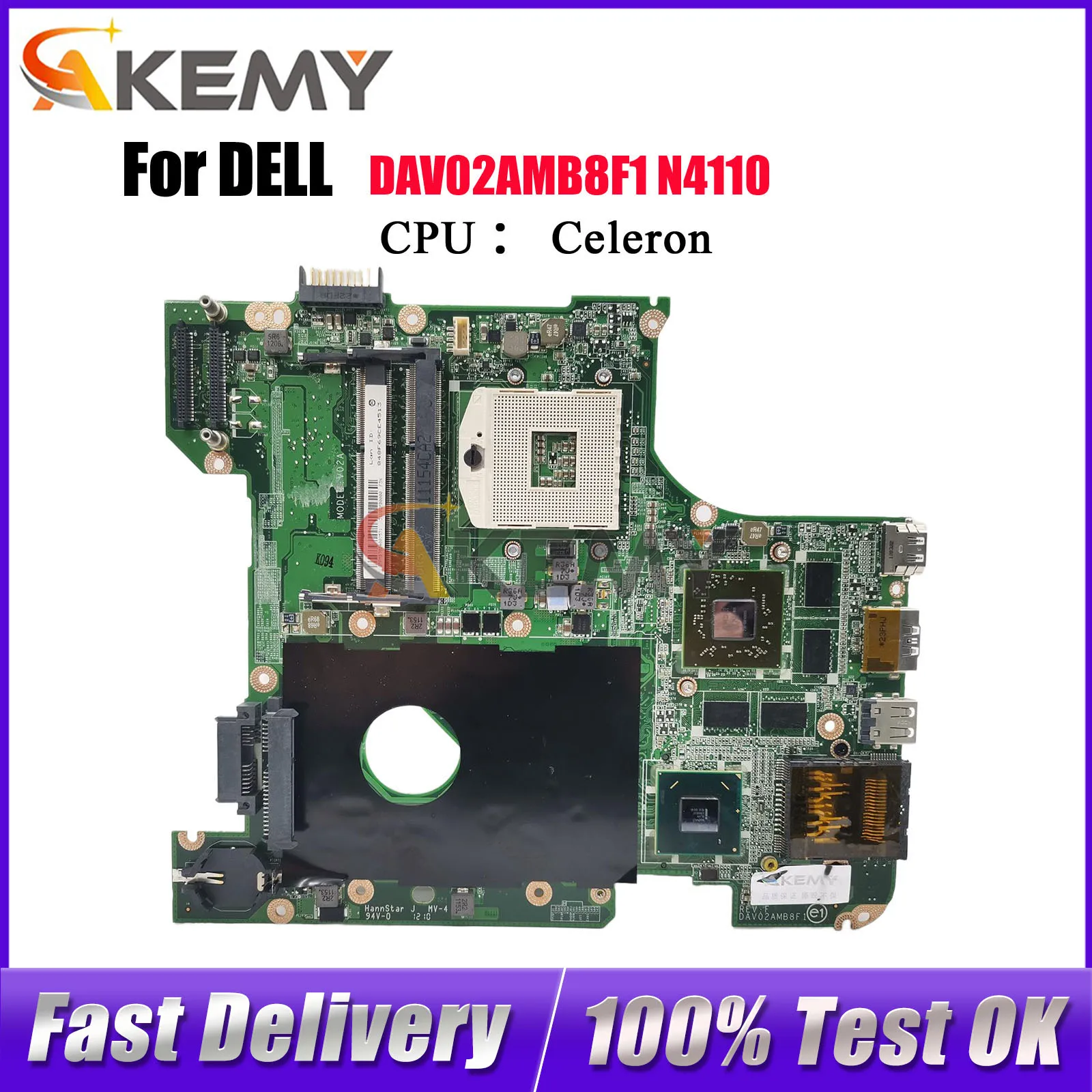 

For Dell Inspiron N4110 Vostro 3450 V3450 With GPU 1G Motherboard DAV02AMB8F1 CN-0GG0VM 0GG0VM GG0VM 100% Fully Tested