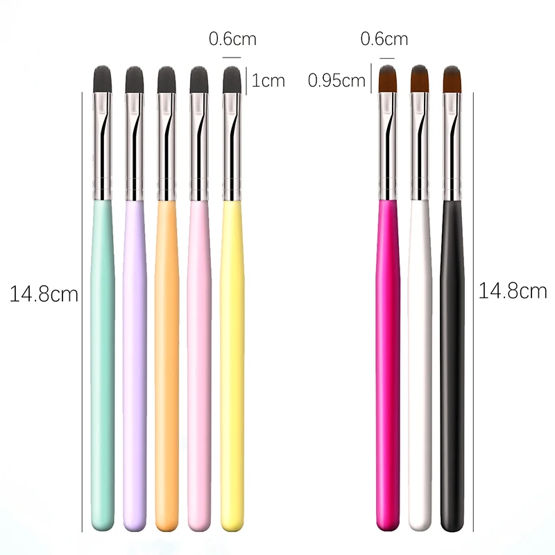 1-9PCS Nails Art Brush Pen 3D Tips Pattern Phototherapy Acrylic UV Gel Extension Builder Coating Painting Pen DIY Manicure Tools