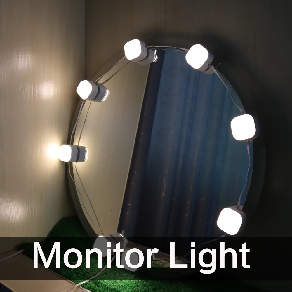 Wiscolor Makeup Mirror LED Light 12 Bulbs Vanity Lights USB Bathroom Dressing Table Lighting Dimmable LED Vanity Light