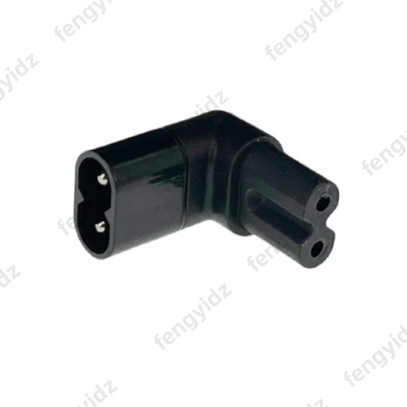 IEC320 2-Pin C7 أنثى إلى C8 ذكر الشكل 8 محول الطاقة حتى أسفل زاوية موصل الزاوية اليمنى التيار المتناوب محول الطاقة تمديد