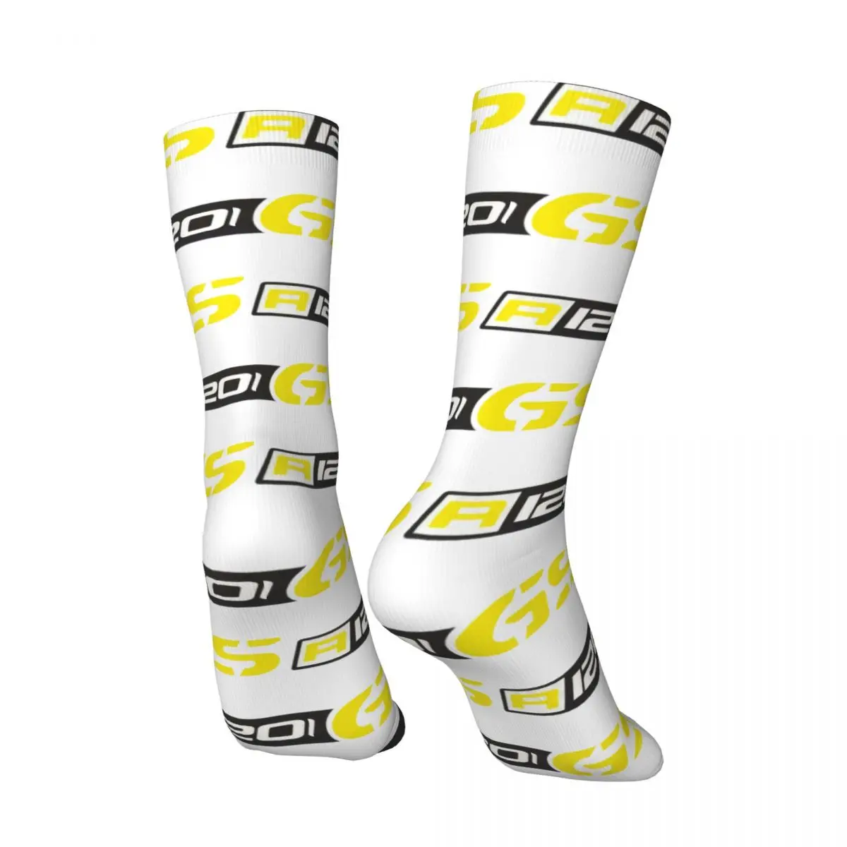 Calcetines de motocicleta para hombre y mujer, medias largas amarillas R1200 GS, accesorios para todas las estaciones, regalos