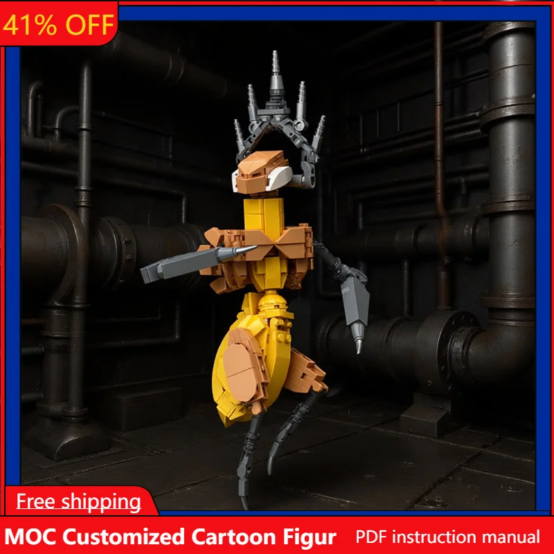 

Набор из 515 деталей: Мультяшные куклы-танцоры (механизмические), креативный конструктор MOC, модульный дизайн, детский DIY-набор, подарок на день рождения