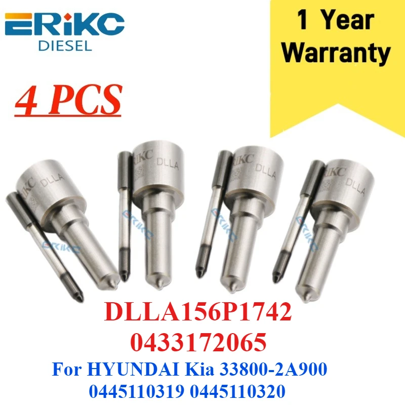 DLLA156P1742 0433172065 Common Rail Diesel Injector Nozzle DLLA 156 P 1742 for HYUNDAI Kia 33800-2A900 0445110319 0445110320