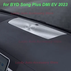 Patch di copertura del clacson del cruscotto dell'auto per BYD Song Plus DMI EV 2023 copertura protettiva in corno di acciaio inossidabile accessori interni