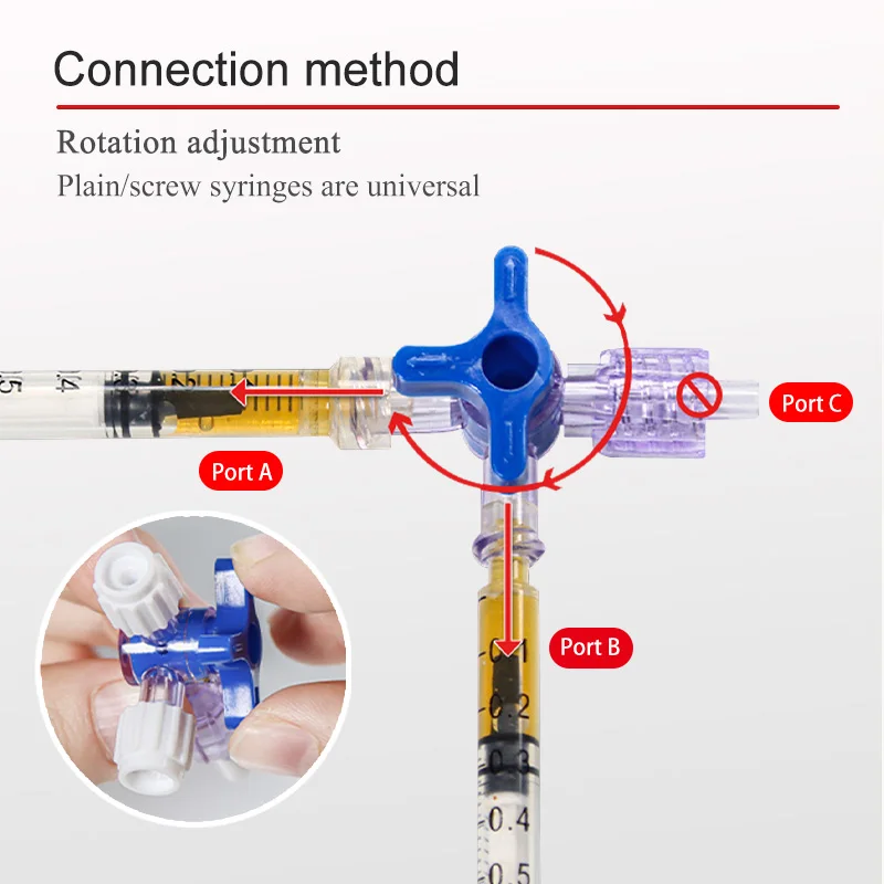 Medische Vloeistof Uitwisseling Tweewegklep Wegwerp Drieweg Infuusbuis Medicijnconversie Spuit Scheiding Connector Plug