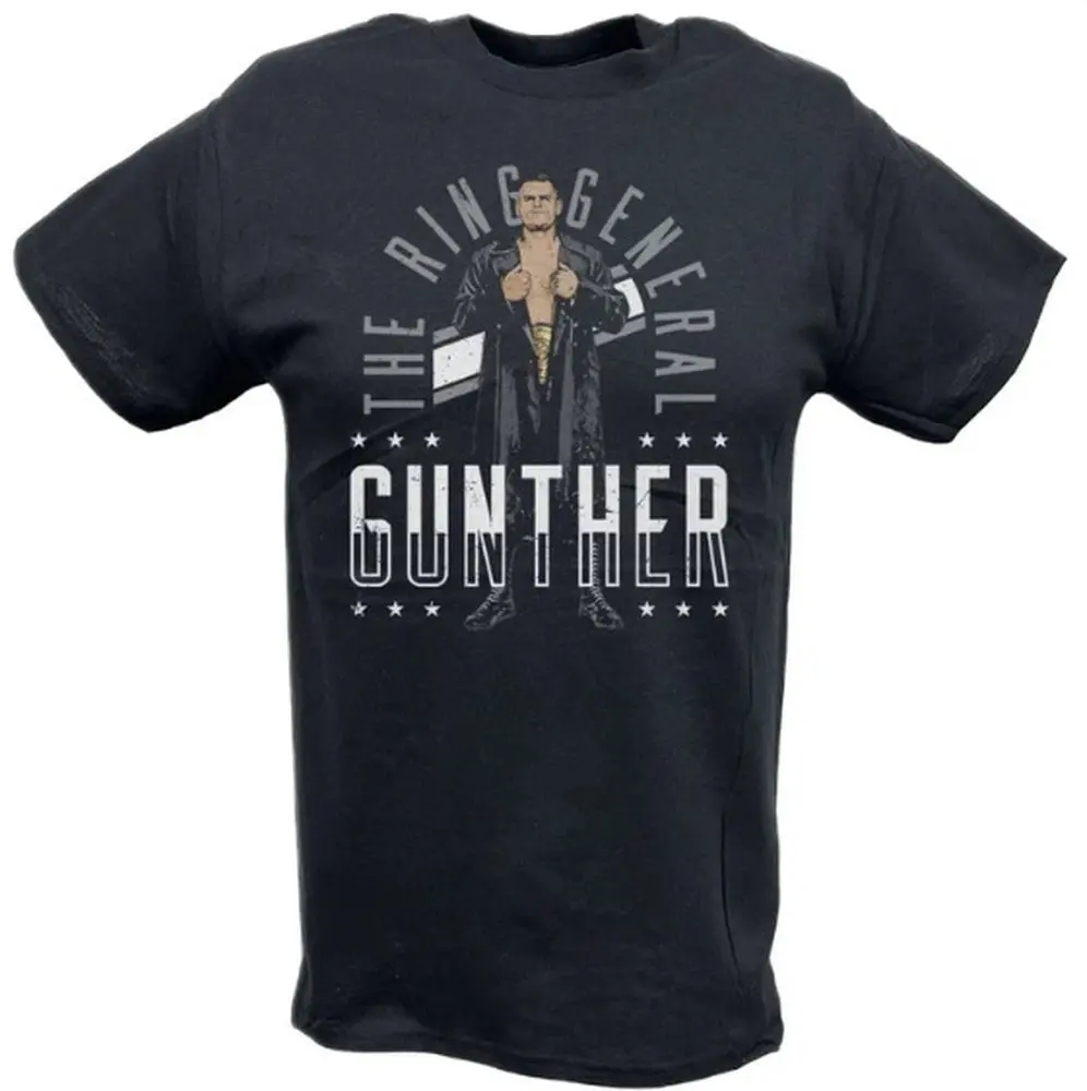 2025 camisetas de gran oferta Gunther The Ring General camiseta 00009522 # A Wrestling Sports TEE Famoso Wrestler FANS hombre ropa Calle