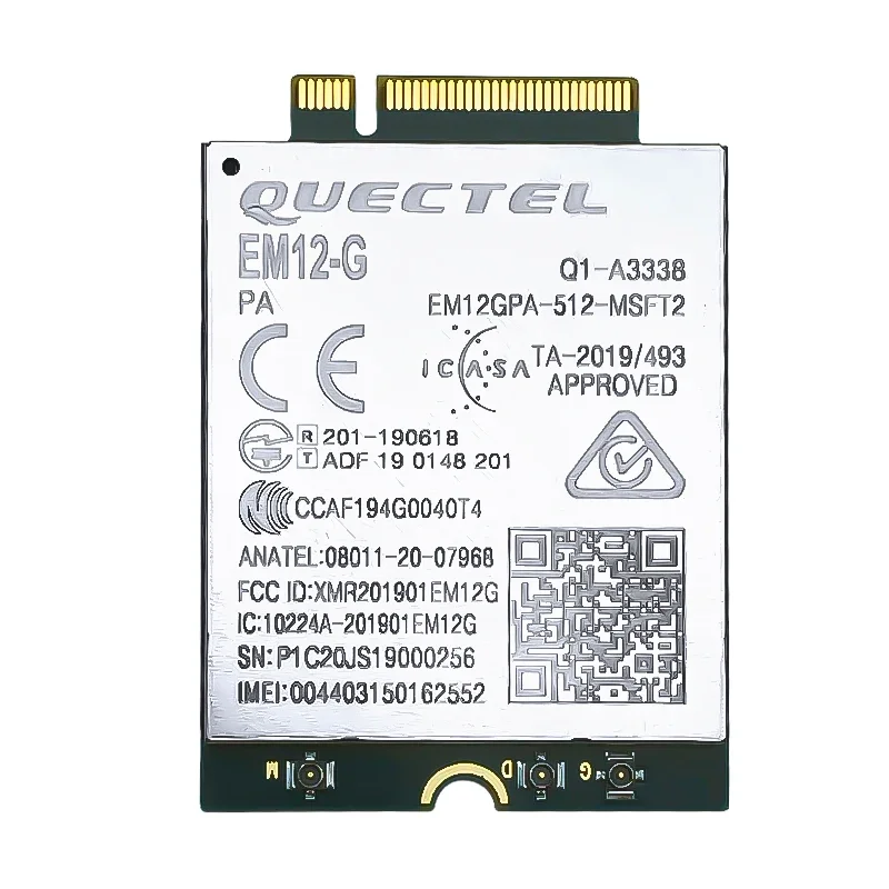 Модуль Quectel EM12-G EM12 LTE-A Cat12 LTE-FDDB1/B2/B3/B4/B5/B7/B8/B9/B12/B13/B14/B17/B18/B19/B20/B21B25/B26/B28/B29/B30/B32/B66 Модуль Quectel EM12-G EM12 LTE-A Cat12 LTE-FDDB1/B2/B3/B4/B5/B7/B8/B9/B12/B13/B14/B17/B18/B19/B20/B21B25/B26/B28/B29/B30/B32/B66