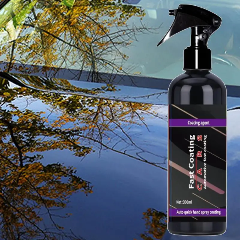 Car Coating Agent Spray 300ml Coating Wax Liquid Spray Seal Paint Scratches Waterproof Liquid Wax Long-Lasting For Clean Look