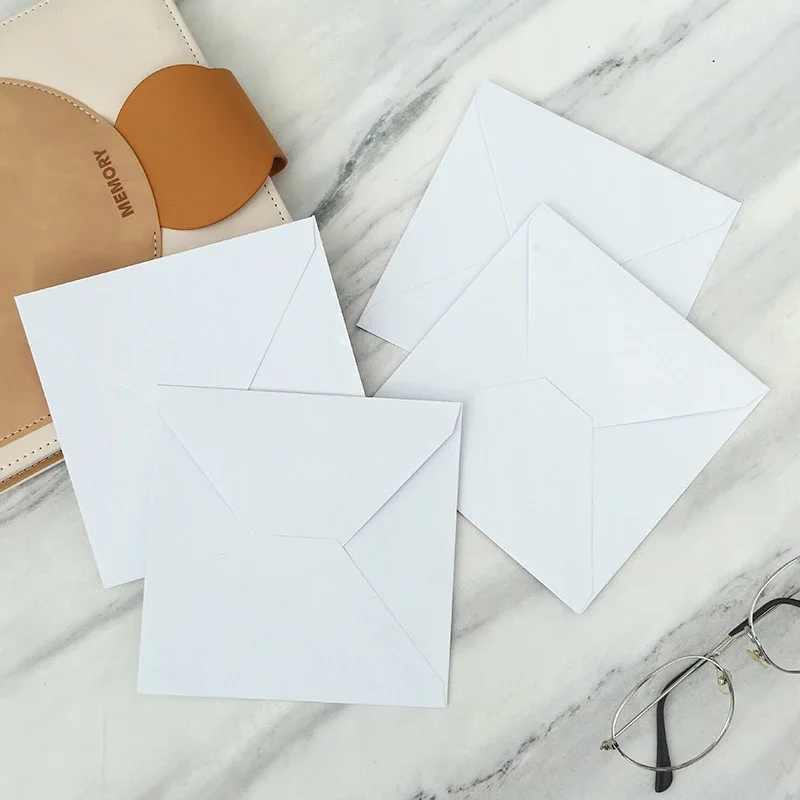 

50pcs/lot 16.5x16.5cm Envelope Small Business Supplies 120g Paper Packaging Invitations Postcards Bag Wedding Stationery Storage