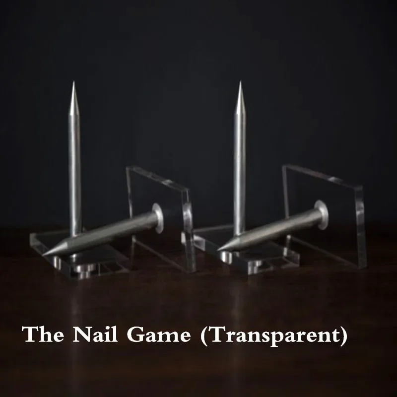 

The Nail Game (Transparent) Close Up Bar Illusions Gimmick Magic Props Mentalism 100% Safe Nail Roulette Stage Magic Tricks Fun