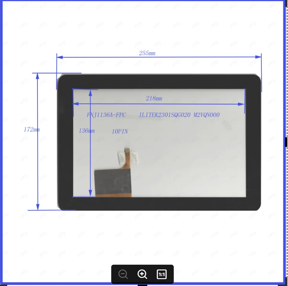 Freeshipping FNJ1136A 255*172mm 10.1inch Capacitive Screen