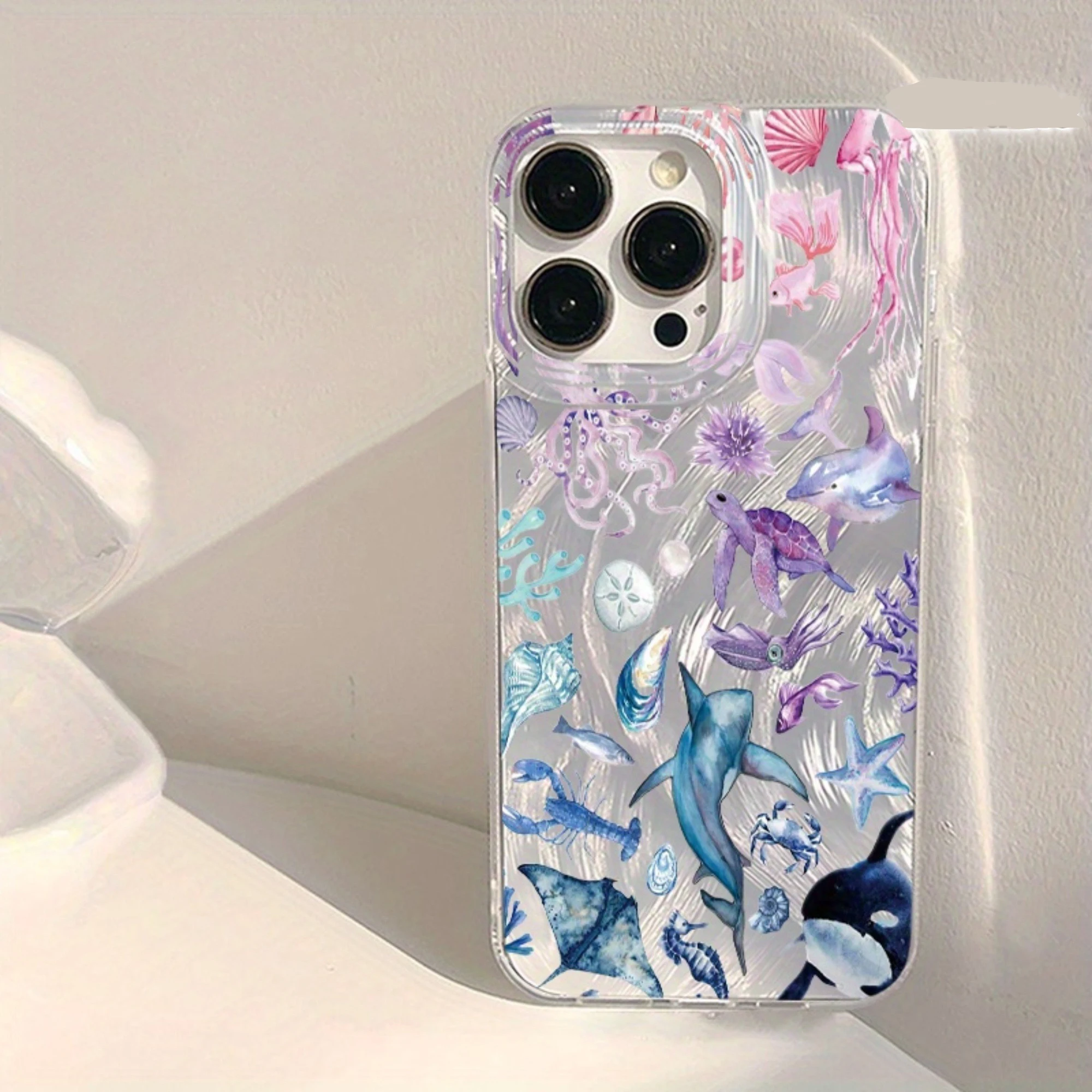 Marine Life Pattern Phone Case For iPhone 17 16 15 14 13 12 11 Pro Max X XS XR 7 8 Plus Shockproof Protective Bumper Cover