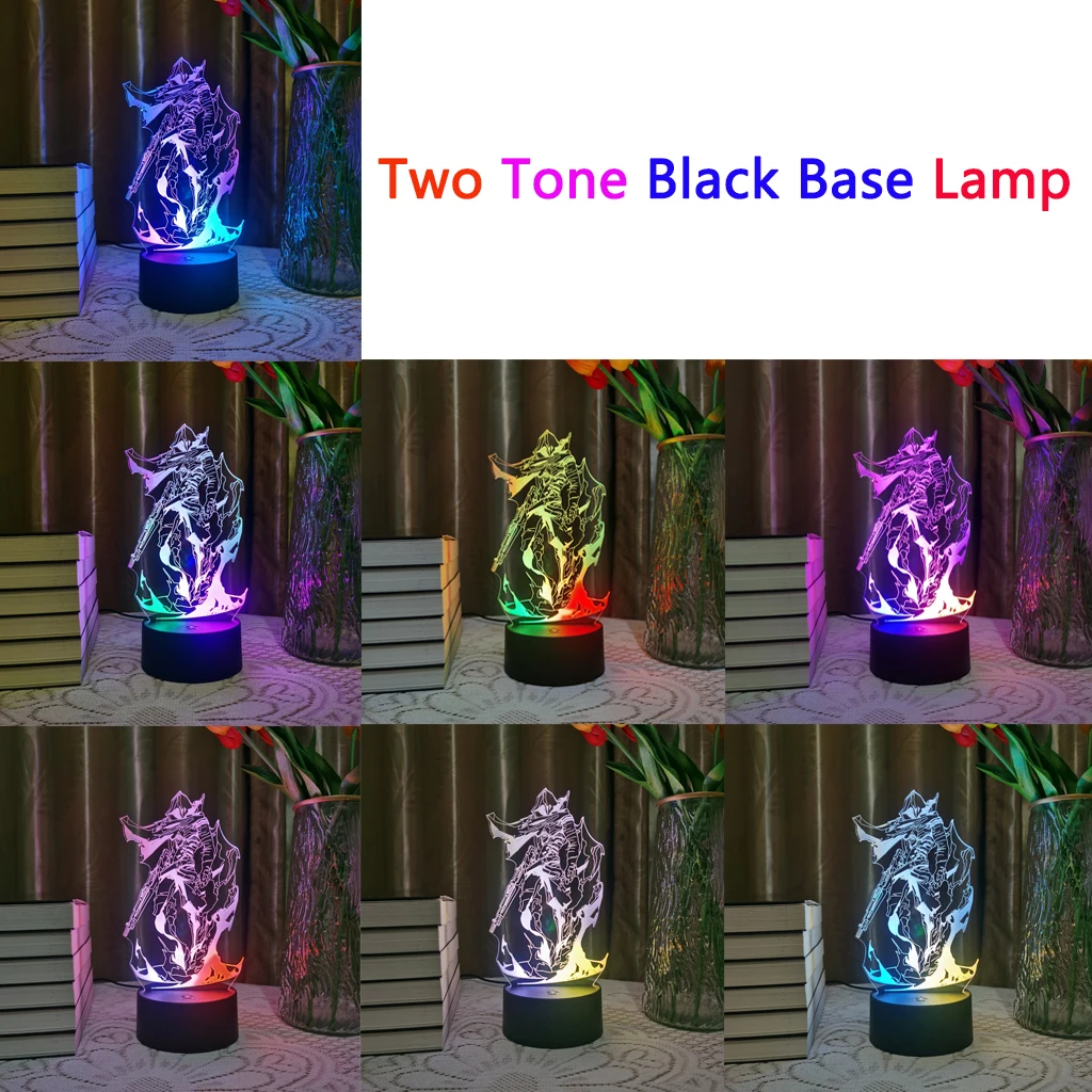 New Game VALORANT 3D Led Night Light For Kid Anime Home Bedroom Sunset Lamp Christmas Children Illusion Decor Gift Omen Killjoy