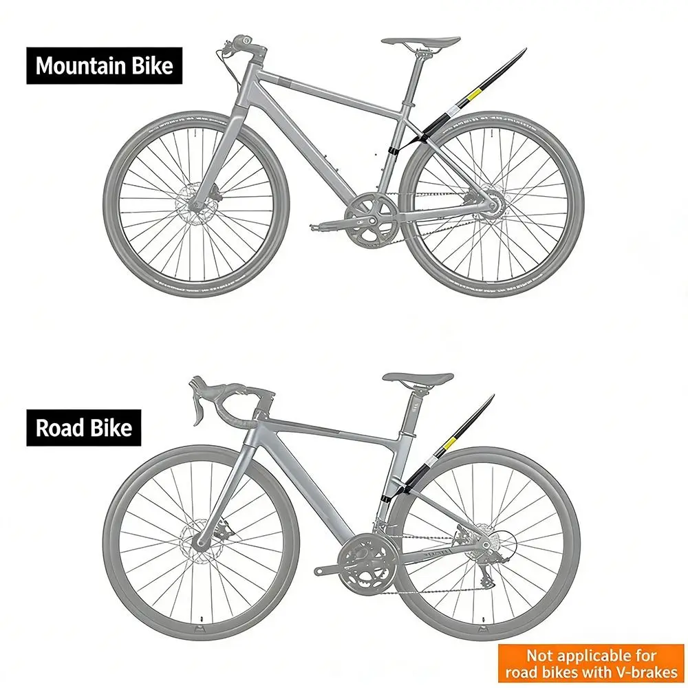 Universeller Mehrfarbiger Fahrrad-Schutzblech aus PP für Vorder- und Hinterrad, Ersatz-Fahrradteile, Schmutzfänger für Outdoor-Sport – Detail 3