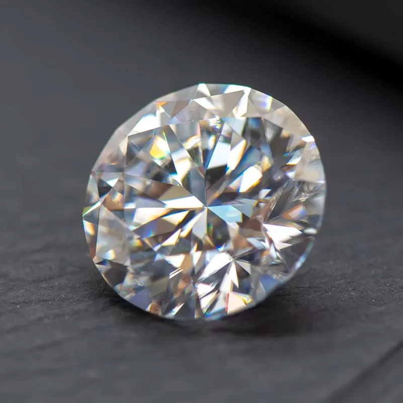 Lab Moissanite Stone Round Cut D Color VVS1 0.1ct-12ct Lab Grown Gemstone Charms for Jewelry Making Pass Diamond Tester
