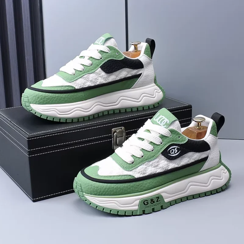 

new The new red Forrest Gump men's thick-soled height-increasing sports casual shoes are versatile and trendy sneakers x6