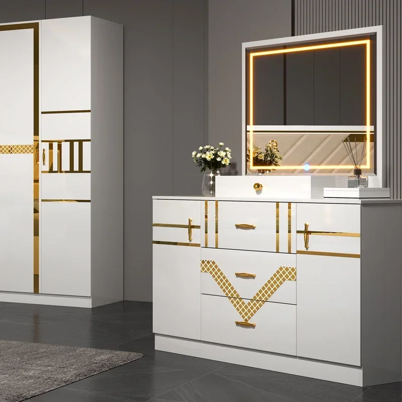 2026 Cheap Wholesale Wood Frame Double Leather King Size Bed Home Queen Wooden Modern Luxury Full Bedroom Furniture Set - view 4
