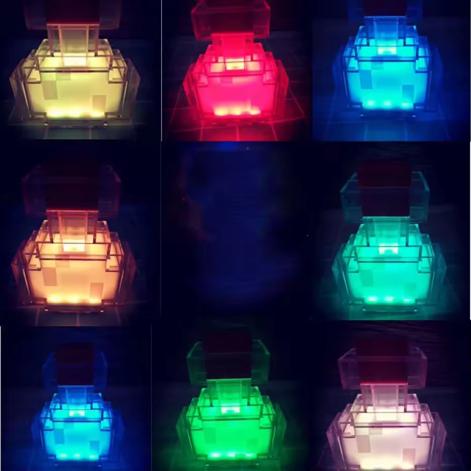 MC Game Potion Bottle Night Light 7 Colors Changing LED Lamp Rechargeable Tap Control Atmosphere Decor for Bedroom Desk Gifts view 3