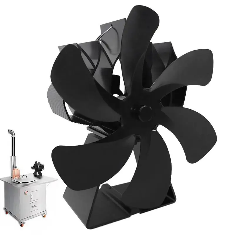 Stove Fan Energy Saving Heat Powered Stove Fan Fireplace Efficient Heat Distribution Fan Heated Air Eco Stove Fans Silent