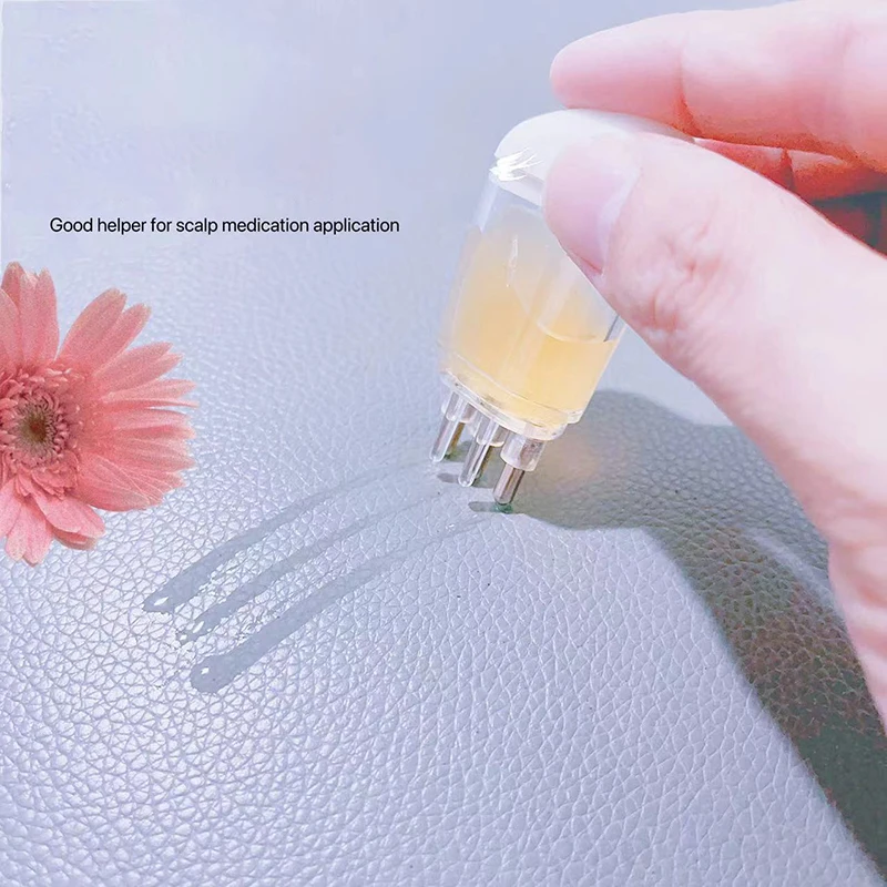 10ml mini aplicador de couro cabeludo óleo essencial líquido guiando massageador anti perda de cabelo ferramentas de cuidados com o couro cabeludo para crescimento do cabelo cabeça pente