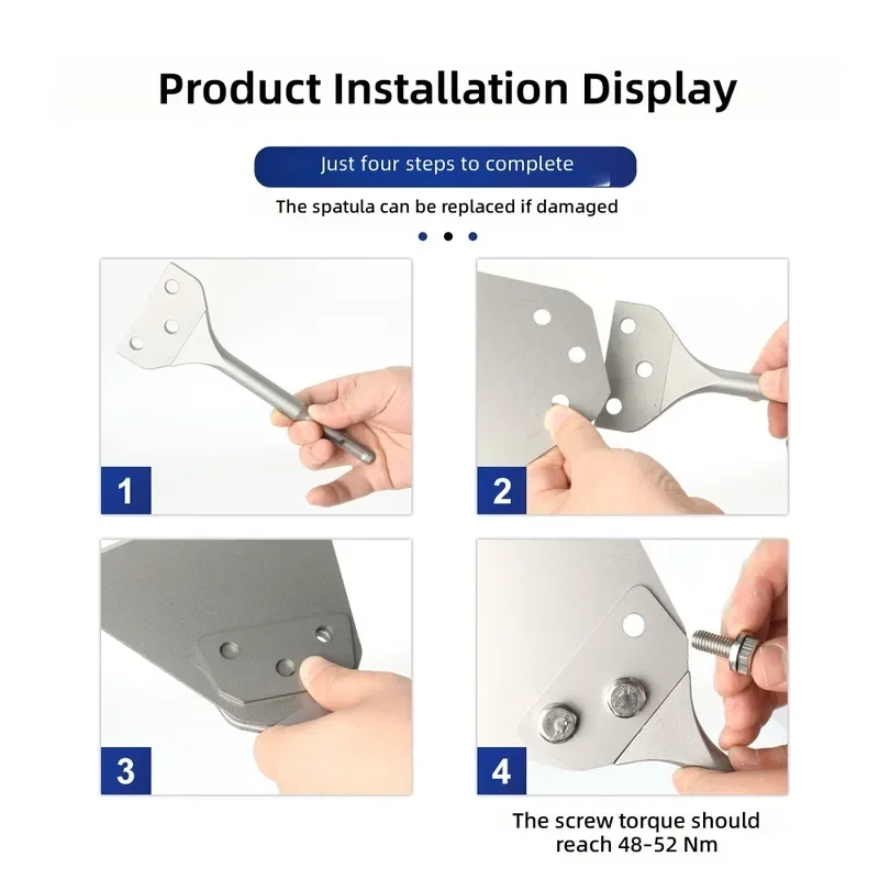 for SDS Round Shank Electric Hammer Ultra-thin Floor Spatula Scraper Chisel Bit Two Pits Two Slots
