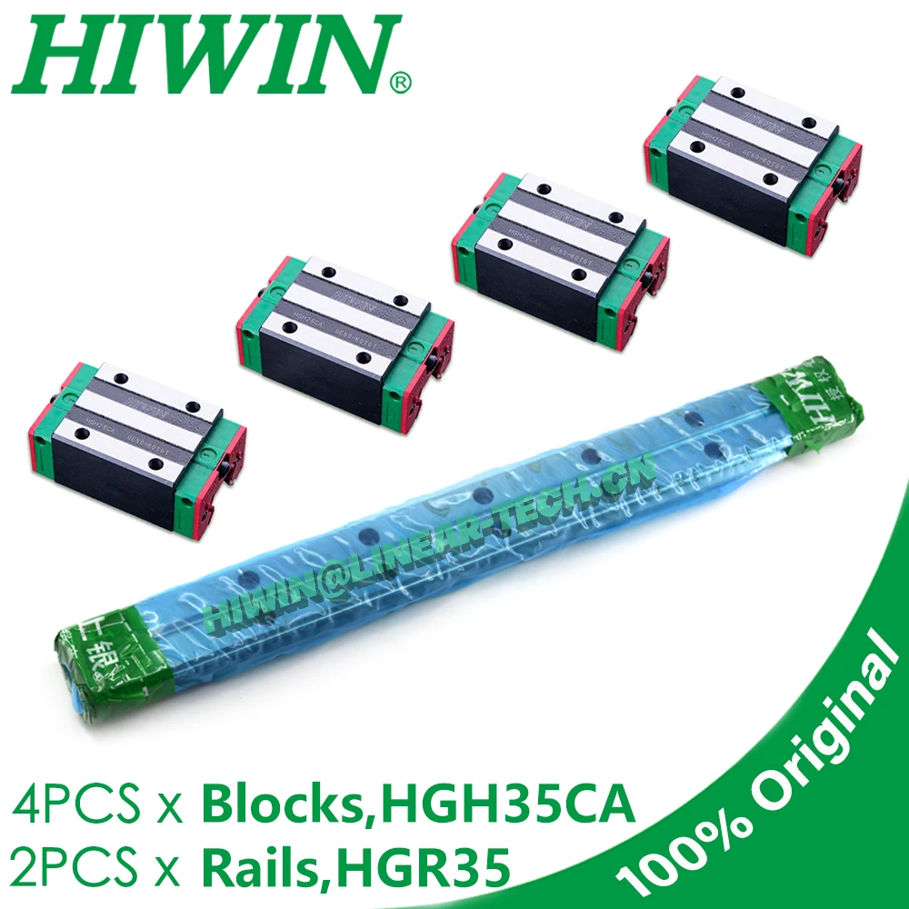 HIWIN HGH35CA Linear Guide 300 400 500 600 700 800 900 1000 1200 1500mm Rail HGR35 Carriage Block C Grade ZA Preload CNC New