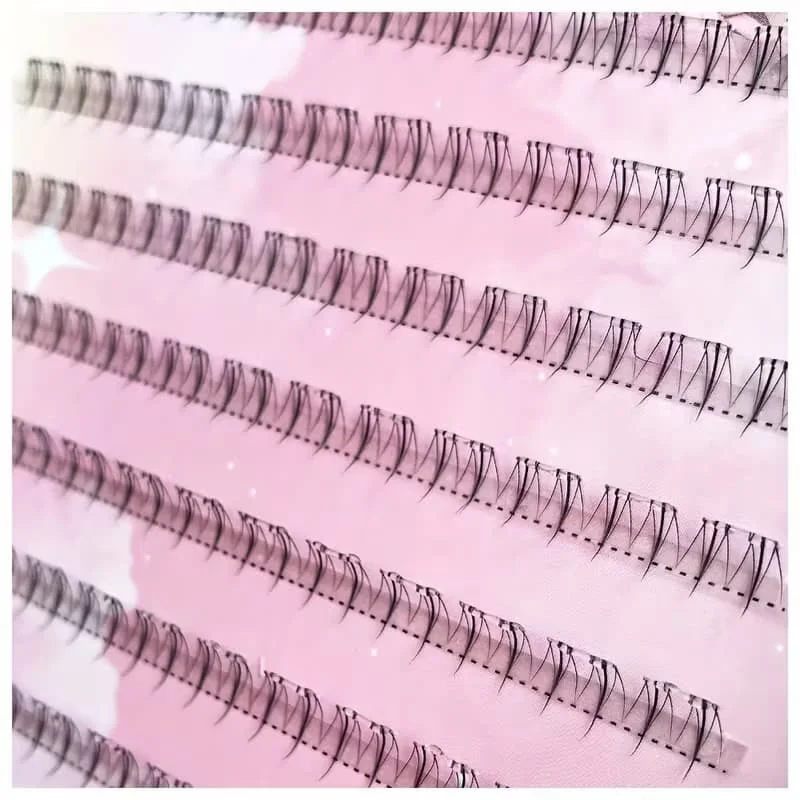 120 Stück selbstklebende kleine Flammen-Wimpern für den unteren Wimpernkranz & 80 Stück kleberfreie Feen-Wimpern für den unteren Wimpernkranz, jeweils 5 mm Länge, für Augen-Make-up – Detail 4