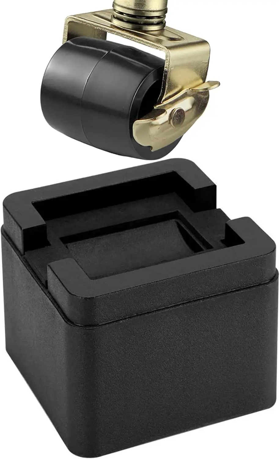 

3 Inch Heavy Duty Bed Risers Adjustable Bed Lifts Fits to All Wheels of Furniture, Sofa, Table and Couch 4 Pack