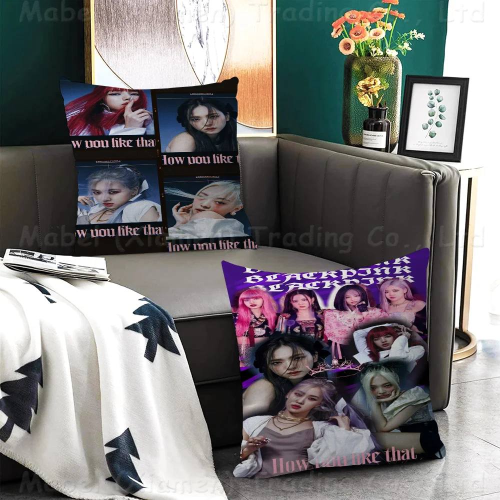 Kpop-Blackpink Cushion Cover 30x50 Polyester Sofa Cushions Decorative Throw Pillows Home Decoration Pillowcover