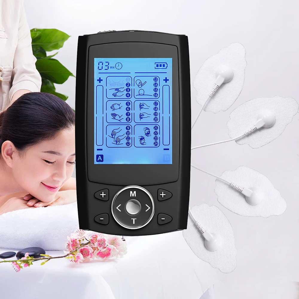 

24 Modes Electric EMS Muscle Stimulator Tens Massager Full Body Relaxation Massage Pulse Acupuncture Massager Physiotherapy