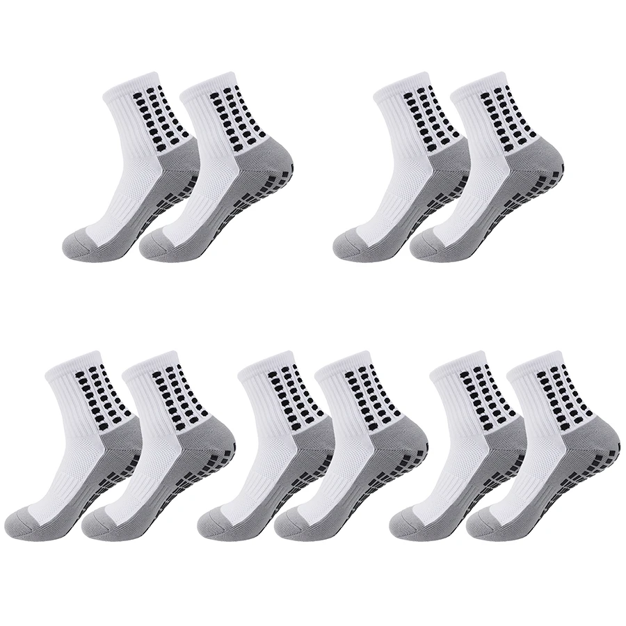 5 Pairs New ANTI SLIP Football Socks Men Women Sports Socks Non-slip Silicone Bottom Soccer Outdoor Sport Socks