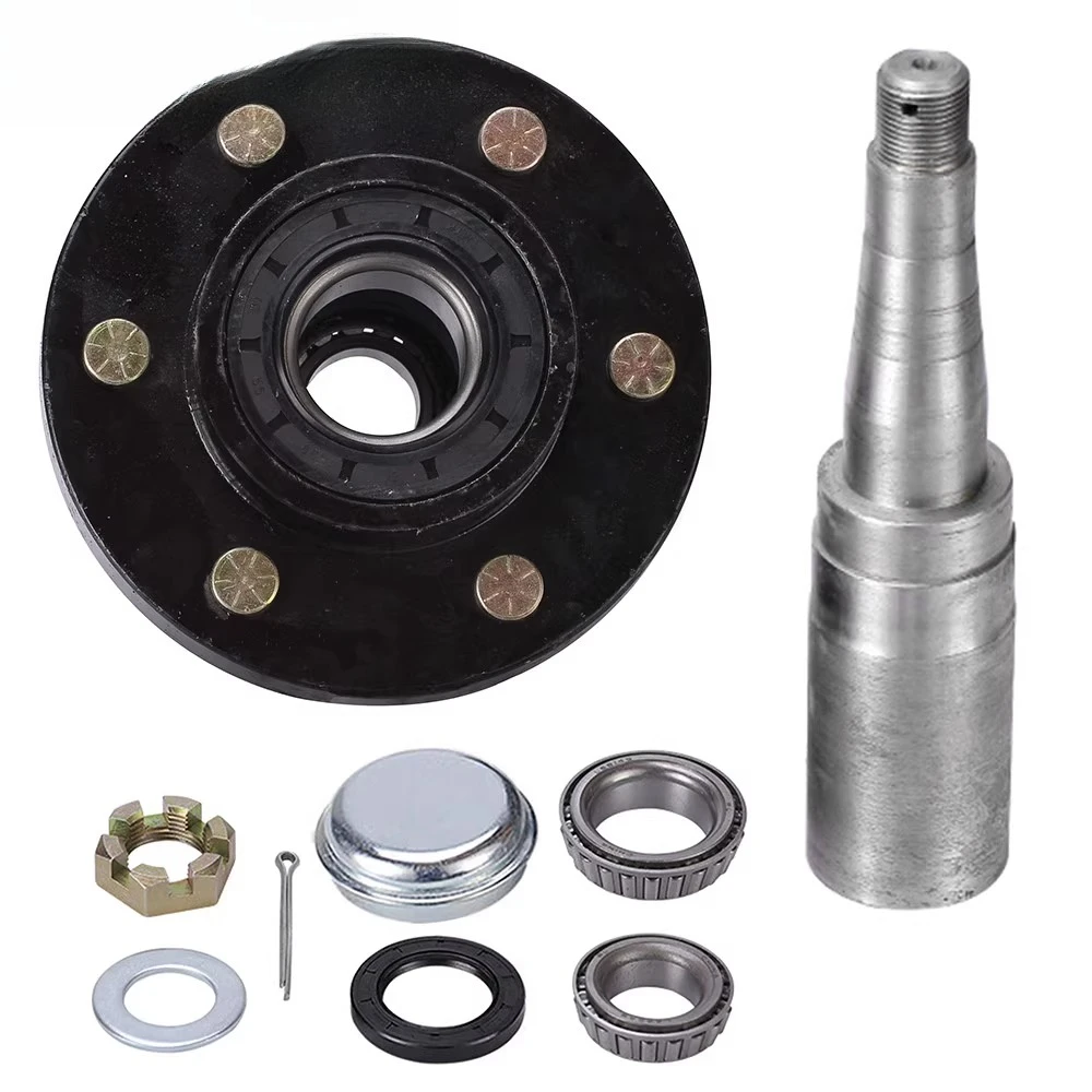 High-quality trailer wheel axle short half axle, RV axle rear axle, 2.7 tons 6 holes 139.7 axle head Habatou