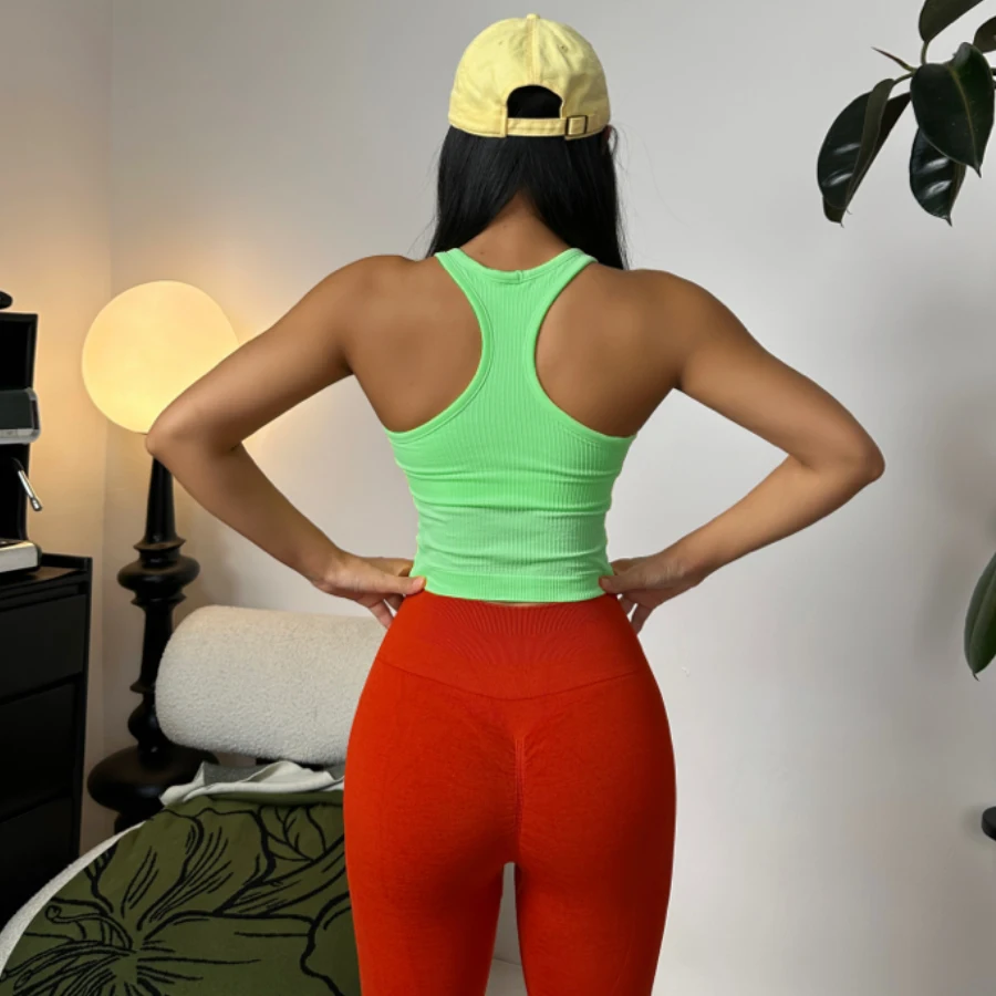 Sport-Kurzweste Ärmellos, Atmungsaktiv, Schweißabsorbierend, für Laufen und Fitnesstraining Yoga-Bekleidung – Detail 18
