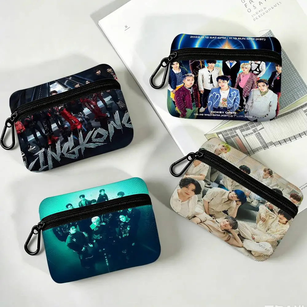 Kpop GROUP T-TREASURE Oxford Cloth Zipper Coin Purse Portable Hanging Key Pouch Organizer For Travel Cosmetic Bag