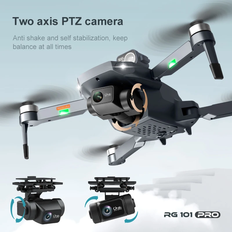 Rg101 Pro Gps Drone 4K Professional Met 2-assige Gimbal Hd Dual Camera 5G Wifi Hindernis Vermijden Borstelloze Rc Quadcopter Drones