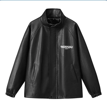 Extra Big Size 12XL Men's Pu Leather Jacket Stand Collar Zip Up Faux Coat Male Waterproof Moto Biker Loose Fit Autumn Plus Large 4 Extra Big Size 12XL Men's Pu Leather Jacket Stand Collar Zip Up Faux Coat Male Waterproof Moto Biker Loose Fit Autumn Plus Large 4
