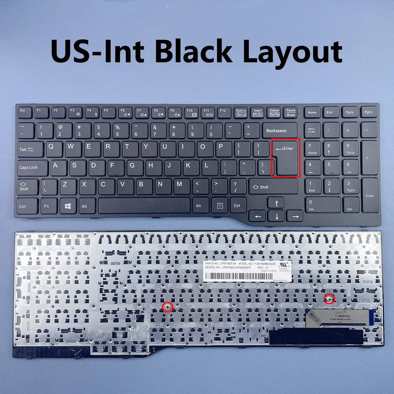 US-Int Laptop Keyboard For Fujistu E754 Lifebook E557 E753 E756 E554 E556 CP670825-03 CELSIUS H730 H760 H77 Series