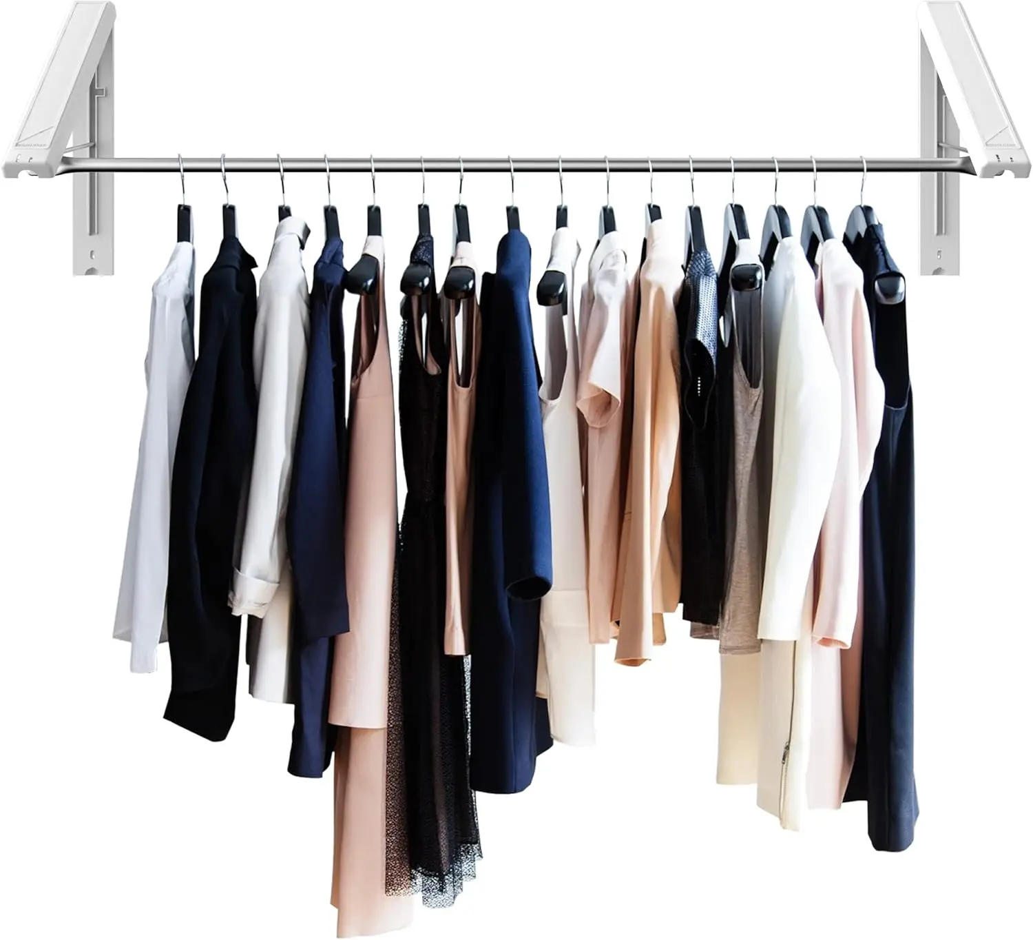 

Настенная сушилка для белья — компактная, складная, выдерживает до 54 кг, телескопическая штанга 91-152 см