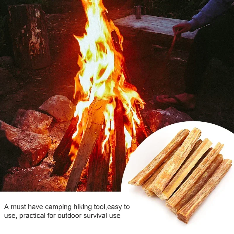 Magnesium Rod Outdoor Camping Fire Starter Kit with Pine Kindling Portable Iron Box Survival Ignition Tool view 4