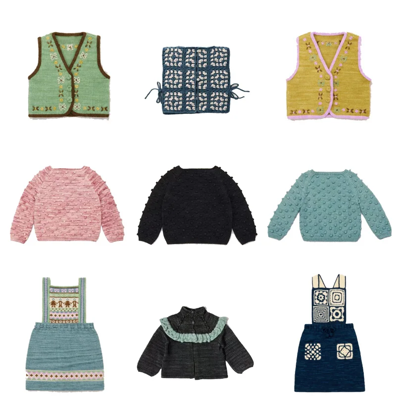 kids sweaters 2026 new winter m&p girls cute knit sweaters outwear clothing