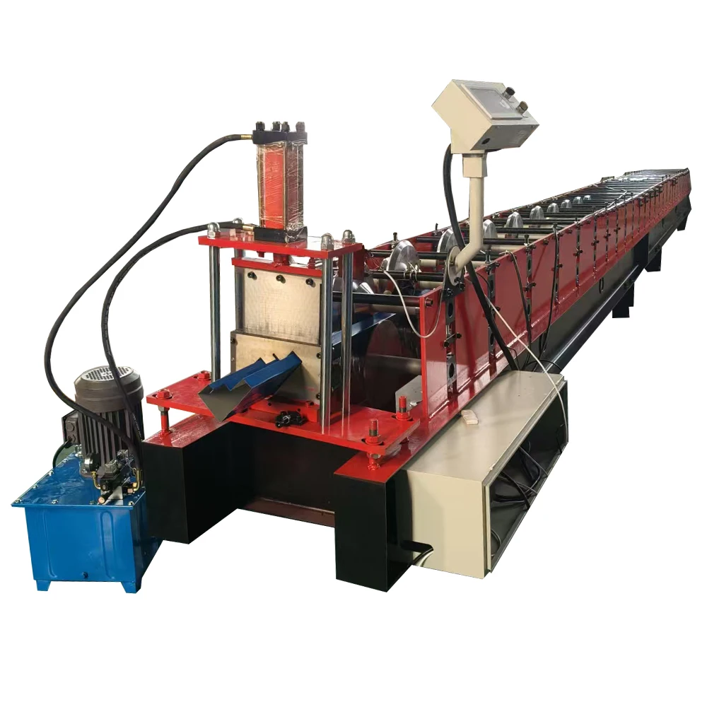 Water Pipe Making Machinery Downspout Steel Gutter Square Rain Pipe Zinc Water Gutter Roll Forming Machine
