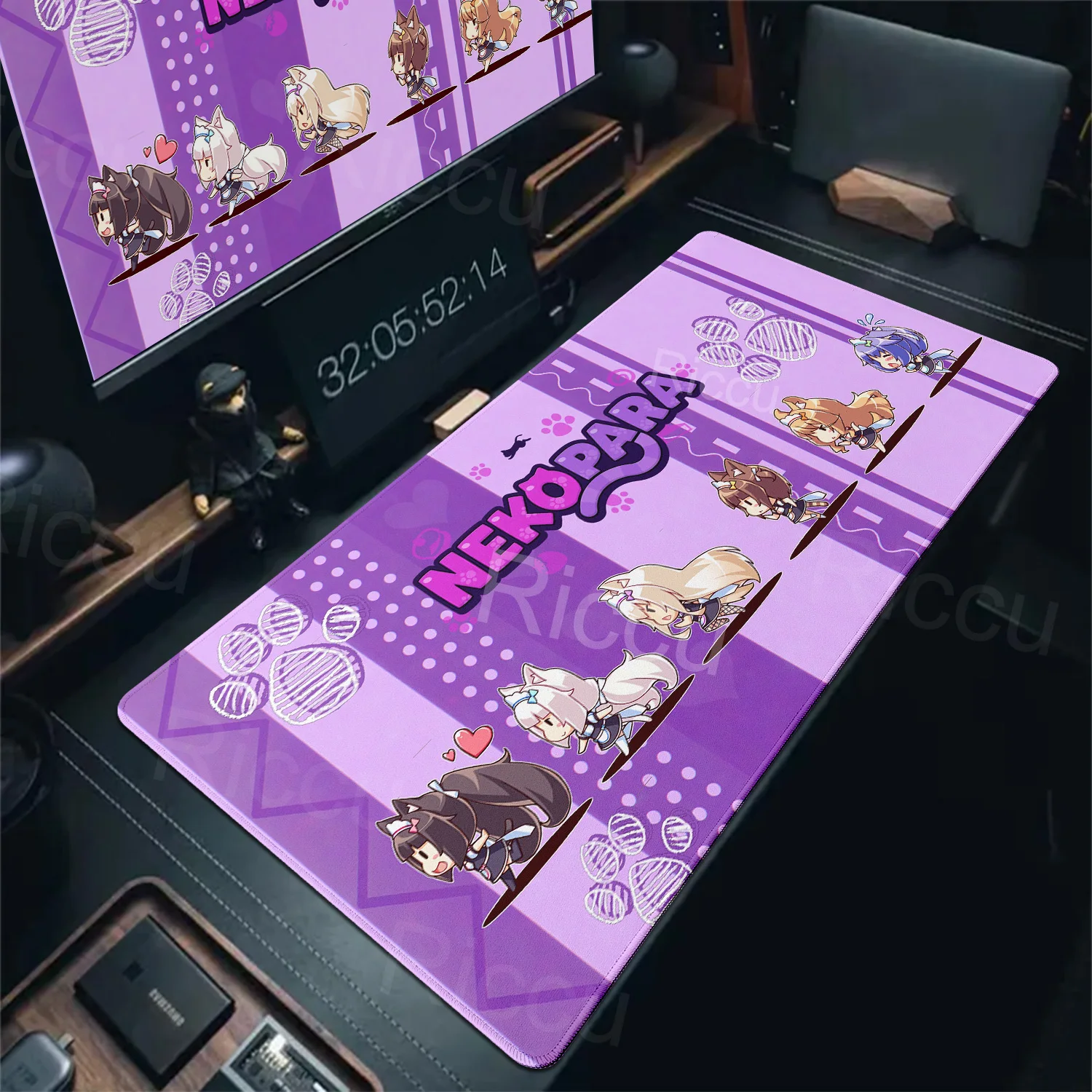 NekoparaXXL Home HD مكتب الكمبيوتر موس أنيمي كبير ماوس الوسادة مكتب كمبيوتر محمول سطح المكتب الوسادة لعبة الملحقات التكنولوجيا #2