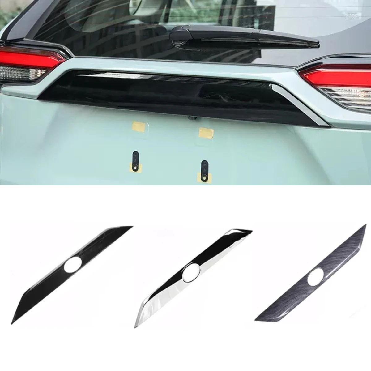 

Декоративная накладка на заднюю дверь, яркая полоса для украшения багажника, ABS, для RAV4 2020-2023, комплект для кузова, автомобильные аксессуары