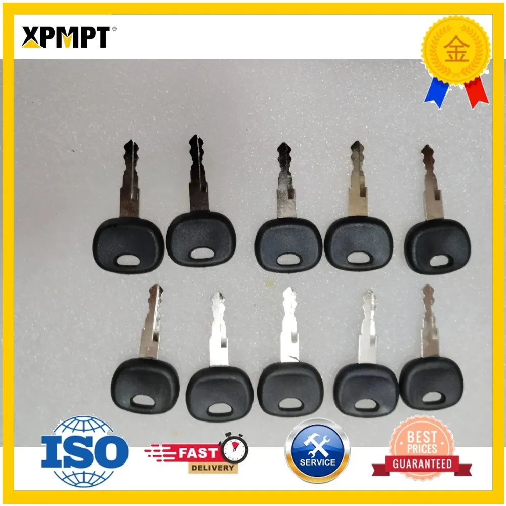 10pcs Auto Ignition Key Plant Application Spare 14607 For Jcb Bomag Tractor 6 SPARE 14607 IGNITION KEYS High Quality